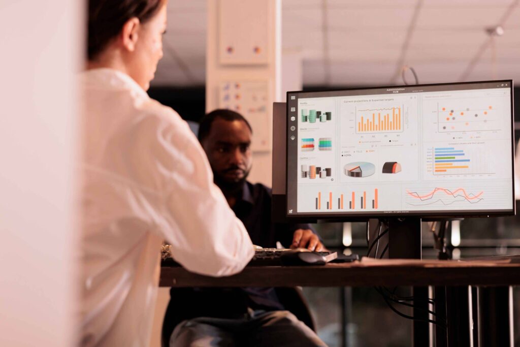 The Ultimate Guide to A/B Testing for Conversions 28 employee analyzing company financial report dashbo 2023 11 27 05 35 03 utc 1 scaled 1