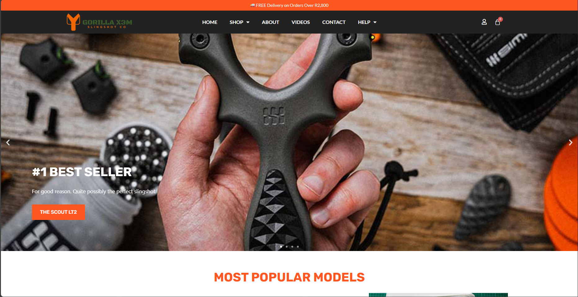 GX Slingshots homepage designed by SynthX Media