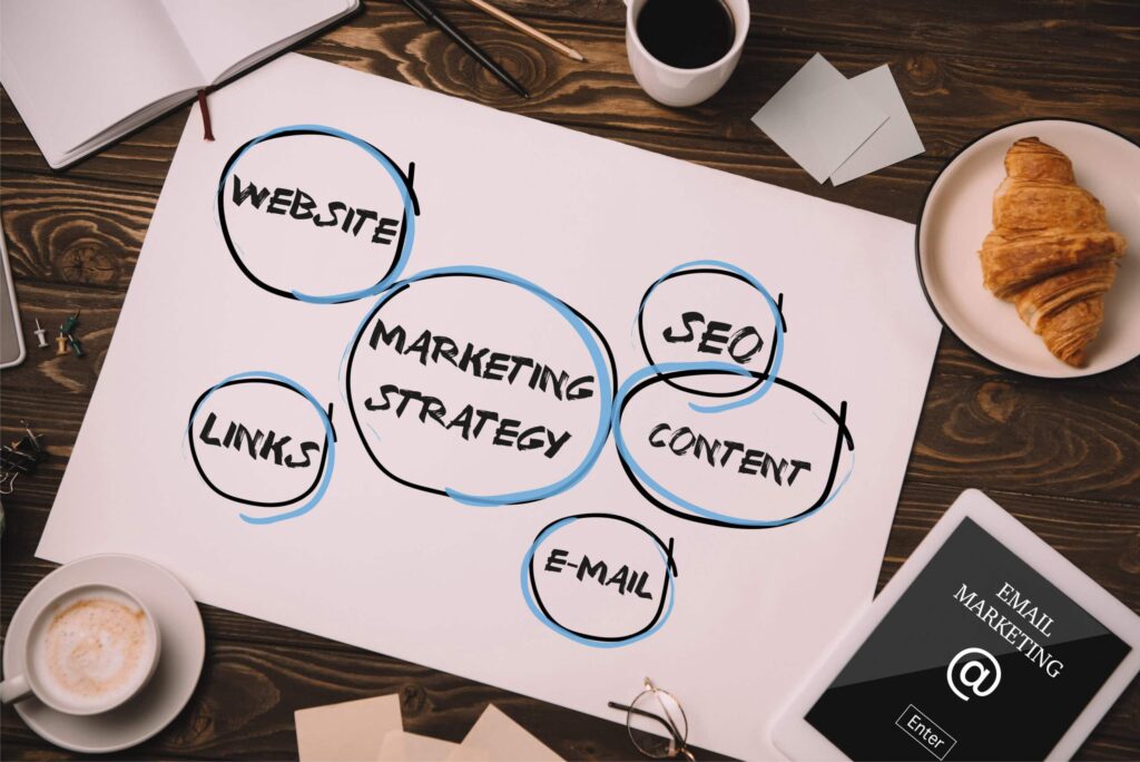AI-Driven Search & Content Strategy for 2026 38 top view of paper with marketing strategy digital 2026 01 06 00 37 55 utc scaled 1