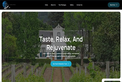 Serenity Tours and Travel website