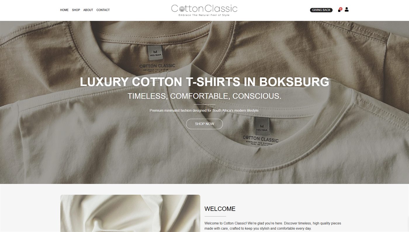 Cotton Classic online store