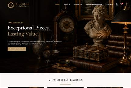 Krugers Gold website