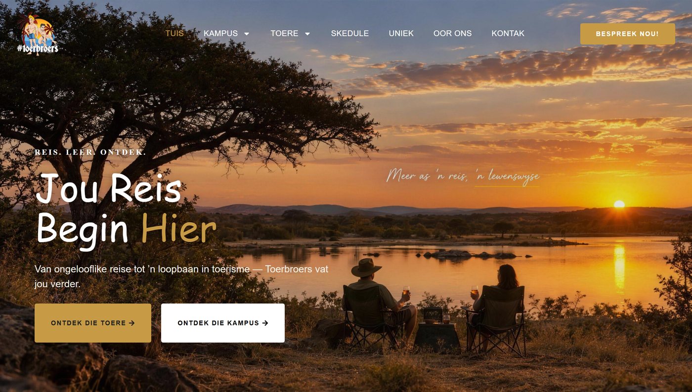 Web Design Gauteng 9 Toerbroers tour operator website