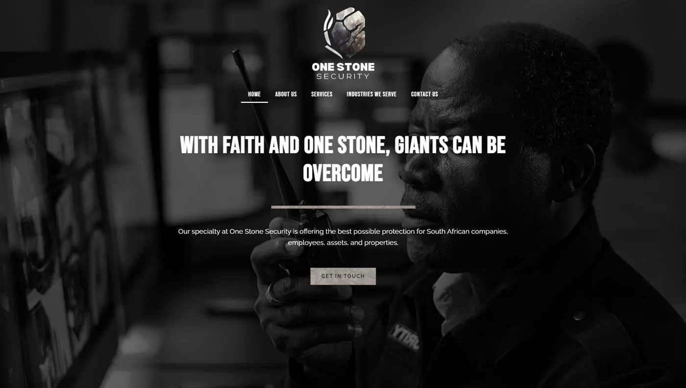 Web Design Gauteng 4 One Stone Security website