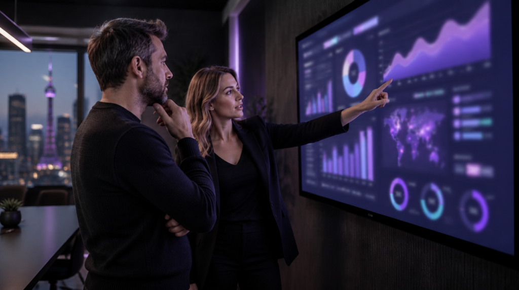 Website redesign planning: a business owner and strategist review site analytics before changing the design